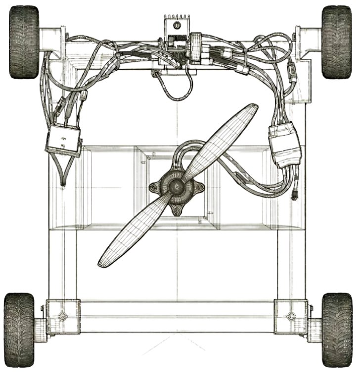 Bridge Monitoring Robot Wireframe Schematic